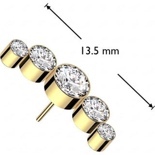 Titanium Top top 5 zirconias bezel setting Push-In