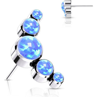 Titanium Top top 5 opals bezel setting Push-In
