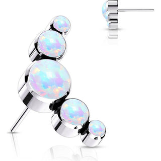 Titanium Top top 5 opals bezel setting Push-In