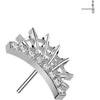 Titanium Top top lined cubic zirconia spider web Push-In