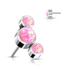 Titanium Top top 3 opals bezel setting Push-In