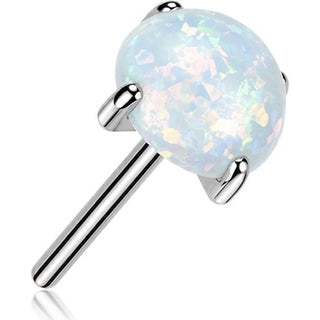 Titanium Top top flat back prong set opal Push-In
