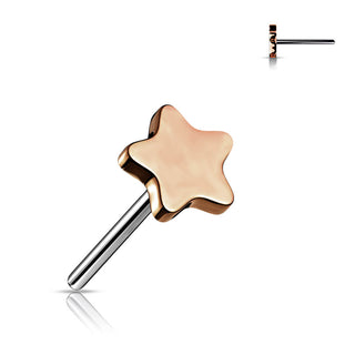 Titanium Top Top Flat Star Push-In