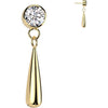Titanium Top zirconia tear dangle Push-In