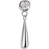 Titanio zircone lacrima pendente Push-In