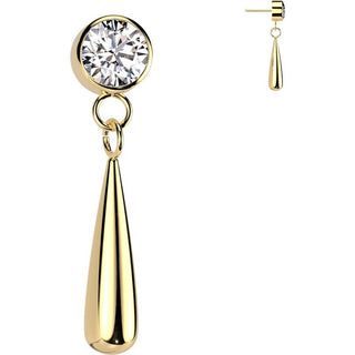 Titanium Top zirconia tear dangle Push-In