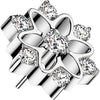 Titanium Top flower zirconia Push-In