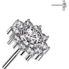 Titanium Top top flower zirconia Push-In