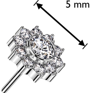 Titanium Top top flower zirconia Push-In