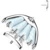 Titanio Superiore pesce zirconi Push-In