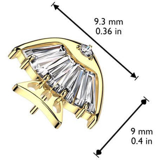 Titanio Superiore pesce zirconi Push-In