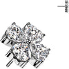 Titanium Top top flower zirconia Push-In