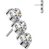 Titanium Top top 3 hearts zirconia Push-In