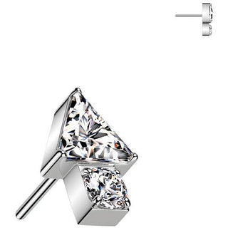Titanium Top top triangle arrow zirconia Push-In