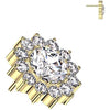Titanio Superiore fiore zirconi Push-In