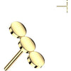 Titanium top three flat circles Push-In