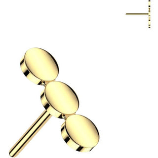 Titanium top three flat circles Push-In