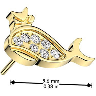 Titanio Superiore balena zirconi Push-In