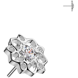 Titanio Superiore fiore zircone Push-In