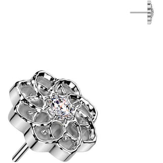 Titanio Superiore fiore zircone Push-In