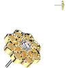 Titanio Superiore fiore zircone Push-In