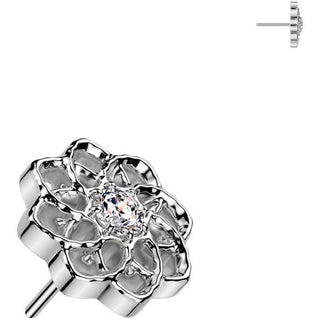 Titanio Superiore fiore zircone Push-In