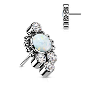 Titanium Top top 5 zirconias beaded balls Push-In