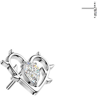 Titanium Top top heart zirconia Push-In
