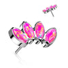 Titanium Top Marquise Cut 4 Opals Push-In