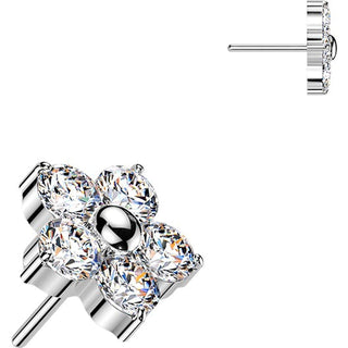 Titanium Top top 5 zirconia flower Push-In