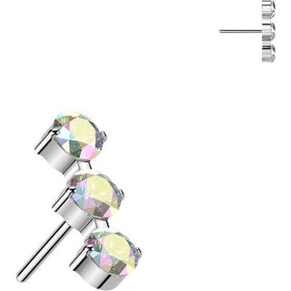 Titanium Top top 3 round zirconias Push-In
