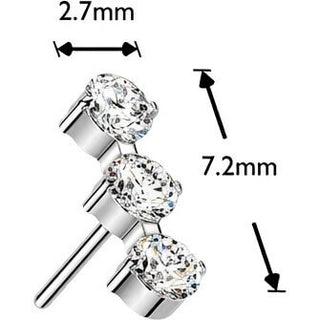 Titanium Top top 3 round zirconias Push-In