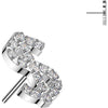 Titanium Top top pave zirconia dollar sign Push-In