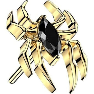 Titanium top spider with marquise zirconia Push-In