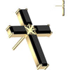 Titanium Top top baguette zirconia cross Push-In