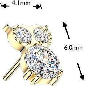 Titanium Top top zirconia owl Push-In