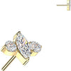 Titanium Top top marquise and round zirconia Push-In