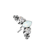 Titanium top 3 zirconias or opals beaded balls Push-In