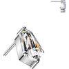 Titanium Top Top Emerald Cut Hexagon Kite Zirconia Push-In