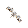 Titanium Top Top Flower Zirconia Opal Push-In