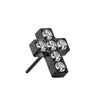 Titane Embout Embout Croix Zircone Enfoncer