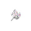 Titanium Top top marquise cut 3 zirconias Push-In