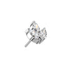 Titanium Top top marquise cut 3 zirconias Push-In