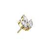 Titanium Top top marquise cut 3 zirconias Push-In