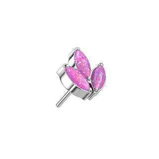 Titanium Top top marquise cut 3 zirconias Push-In