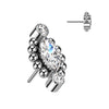 Titanium Top Top Marquise Cut Zirconia Push-In