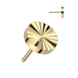 Titanium Top Top Round Diamond Cut Push-In