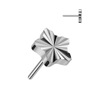 Titanium Top Top Star Diamond Cut Push-In