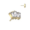 Titanium Top top 3 zirconias or opals Push-In