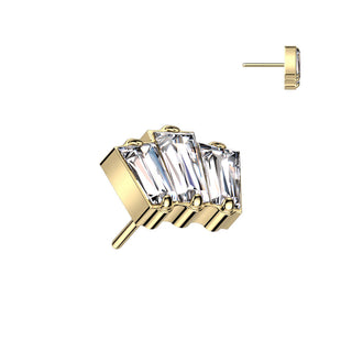 Titanium Top top 3 zirconias or opals Push-In
